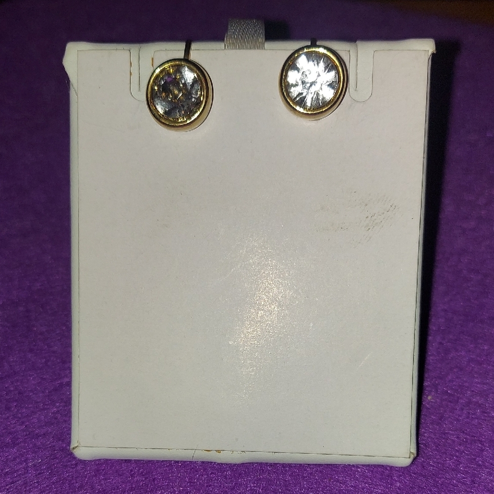 Gold and Silver Stud Earrings